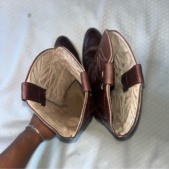 Brown Western Leather Boots - Picture 4 of 5